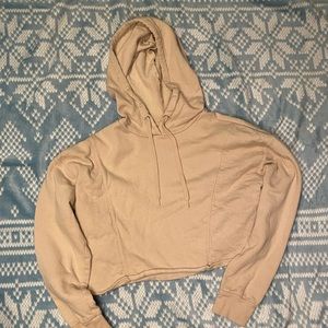 Tan Cropped Sweatshirt